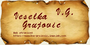 Veselka Grujović vizit kartica